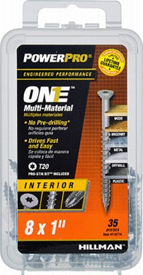 HILLMAN Hillman Fasteners 116714 Flat Head Interior Screw 8x1 in 35 Pack