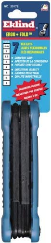 EKLIND TOOL Eklind Tool 25172 Ergo-Fold Fold-up Hex Key Allen Wrench - 7pc Set Metric 2-8mm