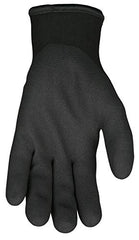 MCR Safety N9690M Ninja Ice Insulated Work Gloves 15 Gauge Black Nylon with Acrylic Terry Interior HPT Palm and Fingertip Coating, Medium, 1 Pair (Pack of 2)