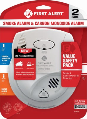 HONEYWELL Ademco Inc. 1046718 Co Smoke Alarm Combo 2 Pack