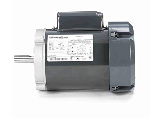 MARATHON MOTORS Marathon MG1513 56C Frame Totally Enclosed Fan Cooled 5KC35MN73 General Purpose Motor 1/3 hp 1800 RPM 115/230 VAC 1 Phase 1 Speed Ball Bearing C-Face Capacitor Start