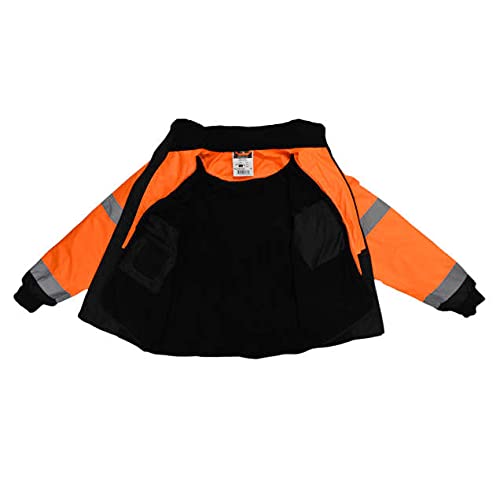 RADIANS Radians SJ110B-3ZOS-5X Class 3 Two-in-One High Visibility Bomber Safety Jacket 5X-Large Hi-Viz Orange