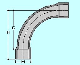 SPEARS Spears 806-030LSF 3 PVC Long Sweep 90 Elbow Socket SCH 80/Fab