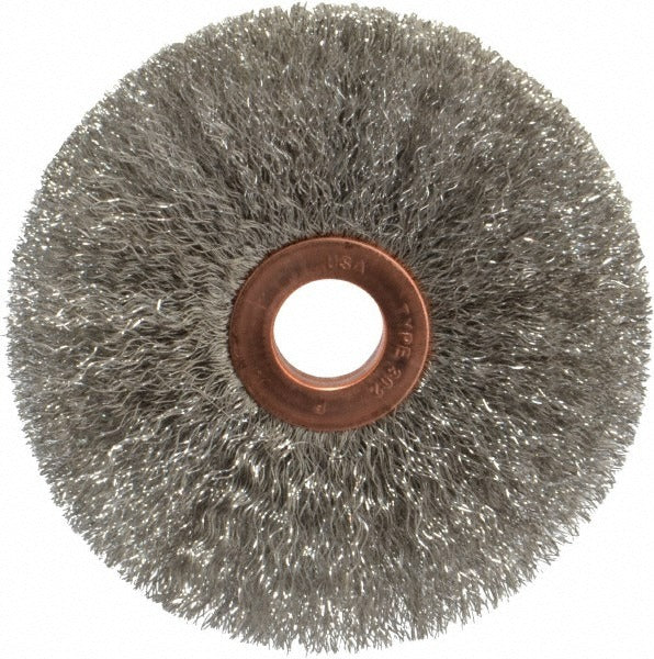 WEILER Weiler 93665 Wheel Brush 3 in Stainless Steel Crimped Wire