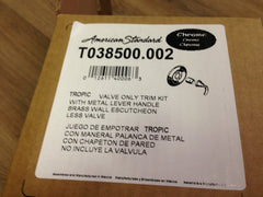 American Standard T038500.002 Tropic Valve Only Trim Kit Chrome