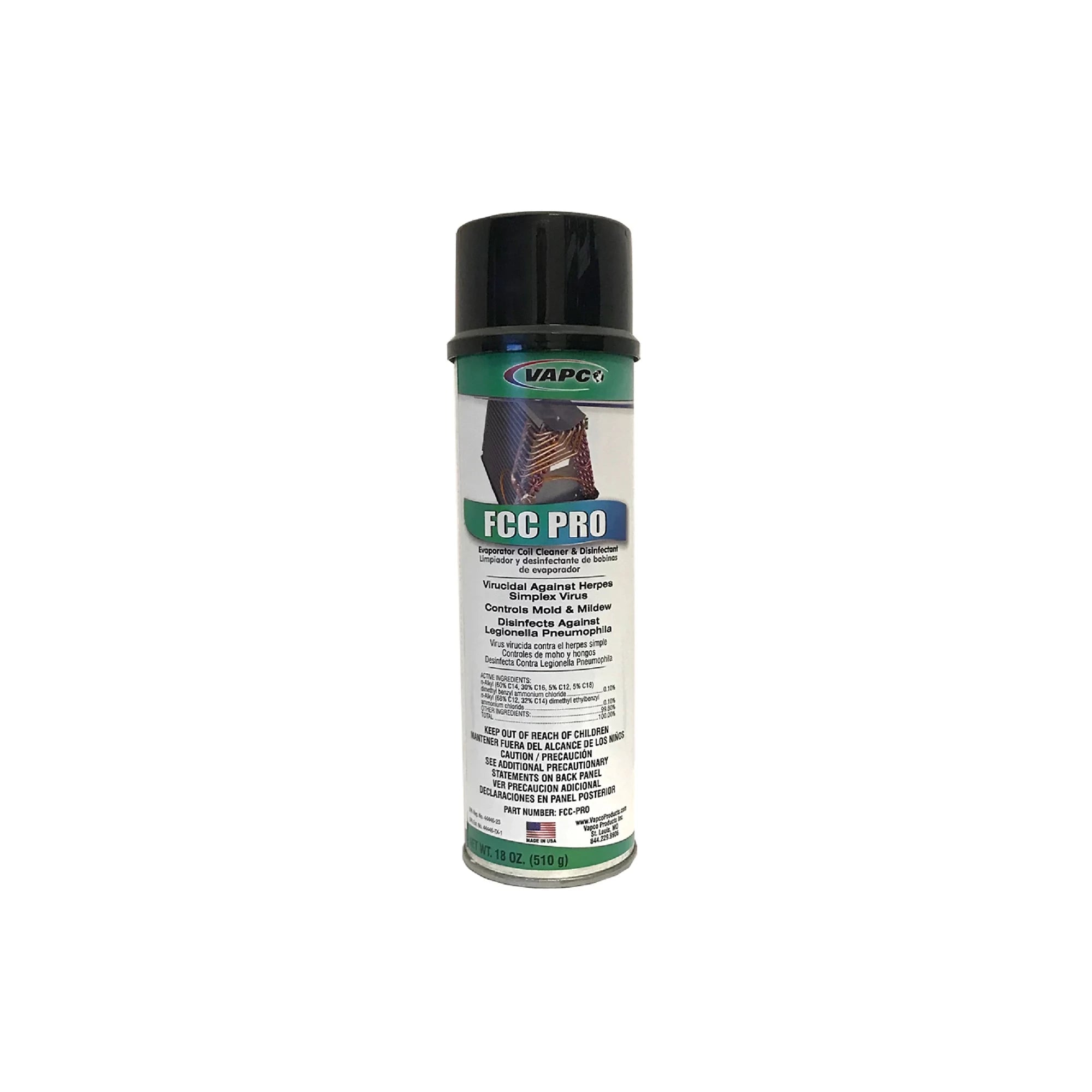 VAPCO Vapco FCC-PRO Foaming Evaporator Coil Cleaner 8 Ounce (Case of 12) 4166-75