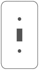 MULBERRY METAL PRODUCTS Mulberry Metal Products 79071 Standard Wallplate 1-Gang (Princess Size)