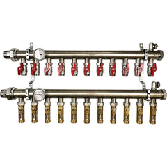 MR PEX Mr Pex 3261100 1 1/2 in Stainless Steel Manifold Assembly with Inline Flowmeter (11 Branches)