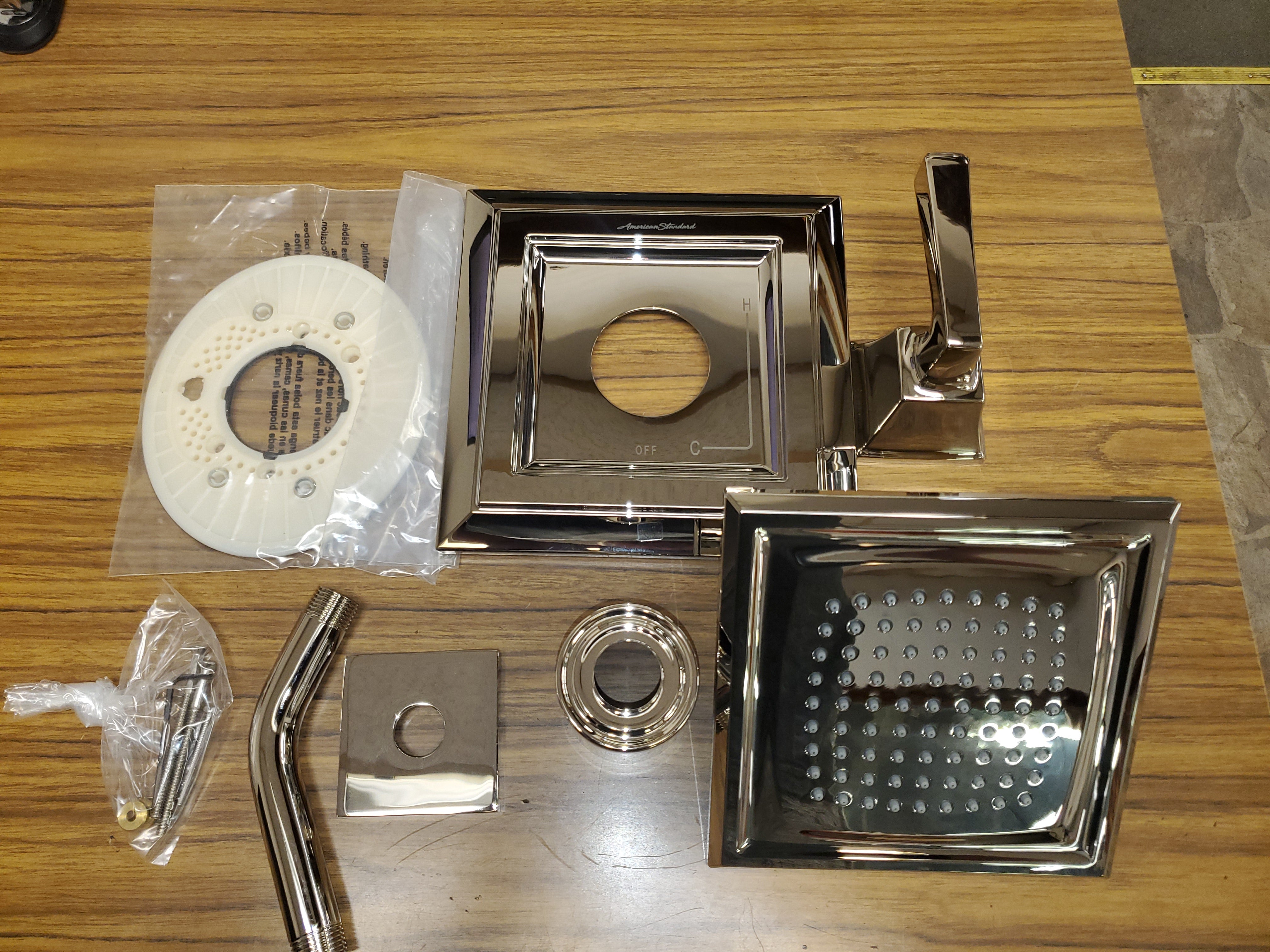 AMERICAN STANDARD American Standard T455507.013 Town Square Polished Nickel Bath and Shower Trim Kit Less Valve Body 1.8 GPM