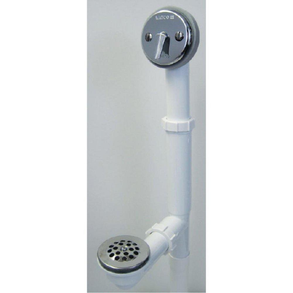 WATCO Watco 500-TQ-PVC-CP Bath Waste with Trip Lever - PVC - Chrome Plated