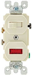 LEVITON Leviton 5226-W Duplex Grounding AC Combination Switch 120/125 VAC 15 A