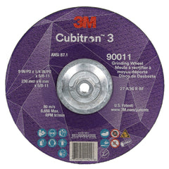 3M 3M 7100312964 Cubitron 3 36+ Grit Type 27 Depressed Center Grinding Wheel 9 in x 1/4 in x 5/8-11 (10 per case)