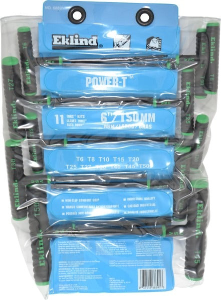 EKLIND Eklind 68691 Torx T-handle Key Set 11 Pc T6 to T50