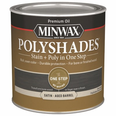MINWAX Minwax 213994444 Polyshades Satin Aged Barrel 0.5 Pint