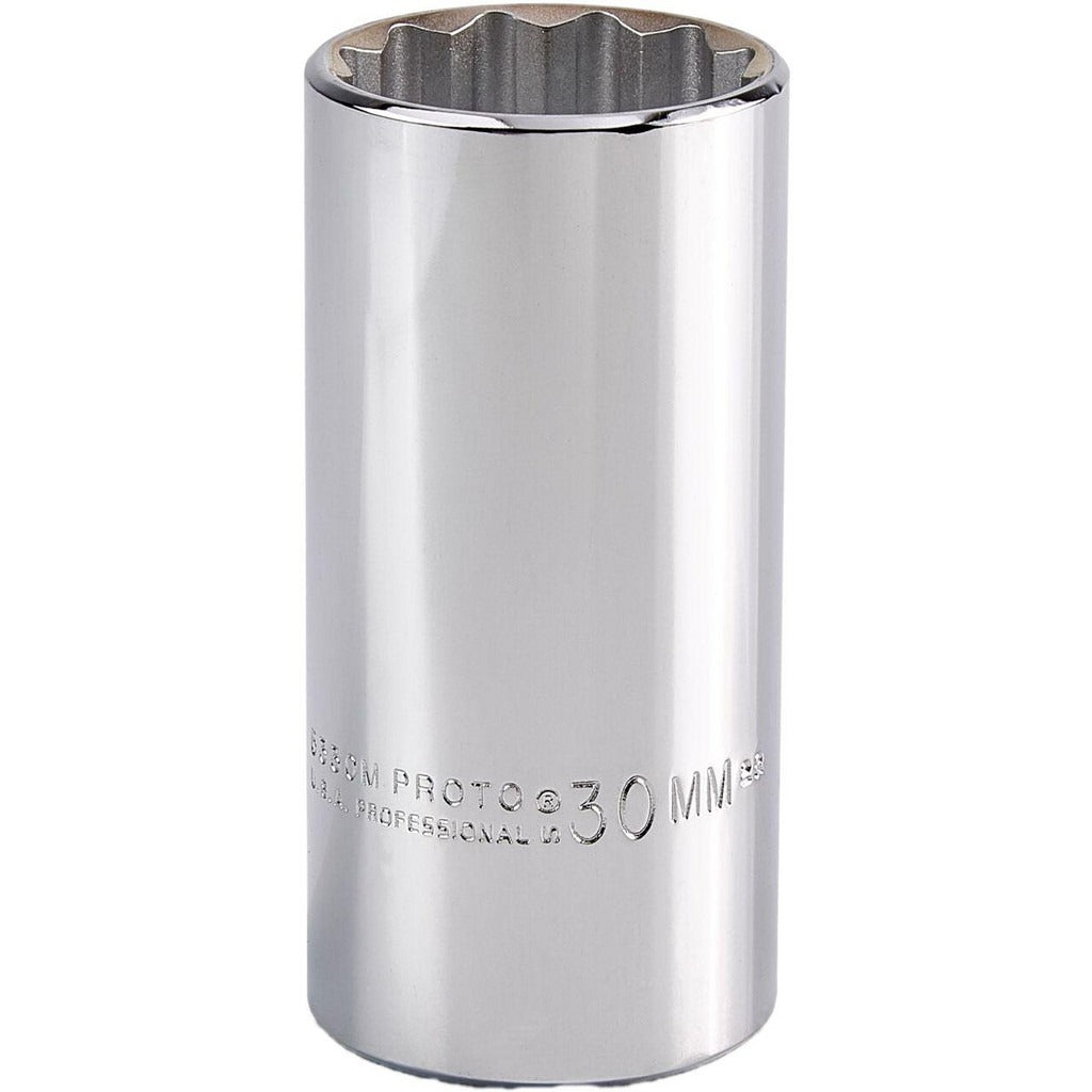 PROTO Proto J5330M Deep Hand Socket 30mm 12-point 1/2 Drive