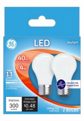 GE G E Lighting 28392 A15 Led Bulb 4W Daylight 2 Pack