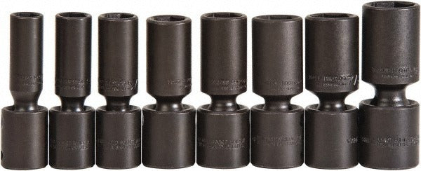 PROTO Proto J72145 Deep Impact Socket Set 8 Pc 1/2 in Drive