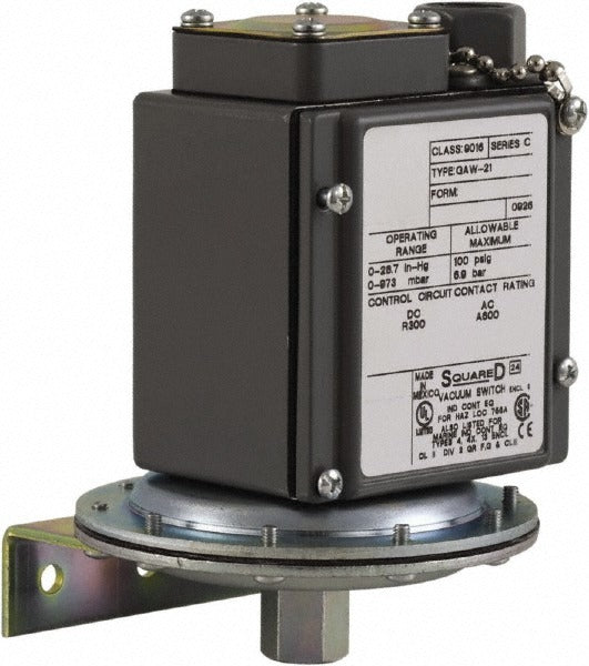SCHNEIDER ELECTRIC Square D 9016GAW21 Pressure Switch Dpdt Nema 4 4X 13