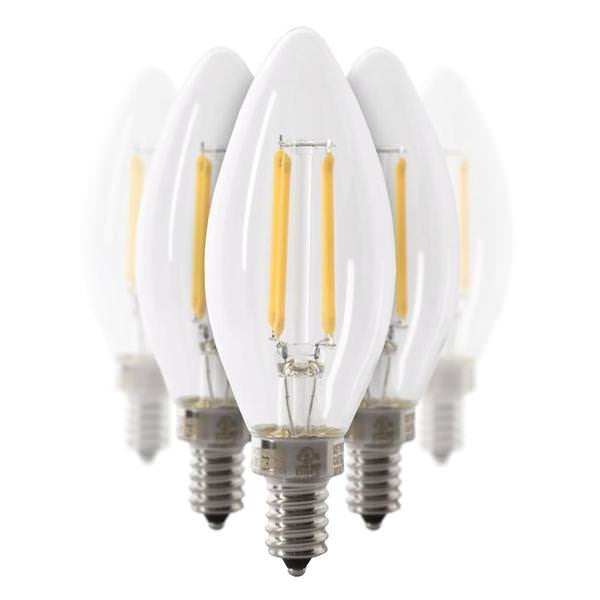 FEIT ELECTRIC Feit Electric CTC40/950CA/FIL/6 Led Bulb B10 3.3 W (Pack of 6) CTC40/950CA/FIL/6