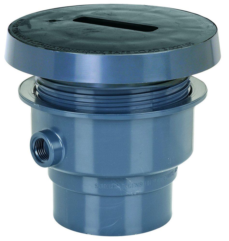 SIOUX CHIEF Sioux Chief 832-2PF 2 Hub PVC Adjustable On-Grade Rough-In Floor Drain