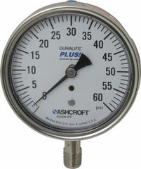 ASHCROFT Ashcroft 94337XLL Pressure Gauge 0-60 Psi 3.5 in Lower Mount