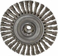 WEILER Weiler 94657 Knotted Wheel Brush 4 Inch Stainless Steel