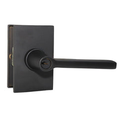 EMTEK Emtek 5123HLOUS19RH.RLS Helios Lever Keyed Entry Flat Black