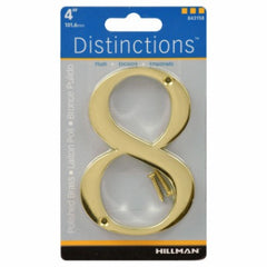 HILLMAN Hillman Fasteners 843158 Brass Flush Mount Number 8 4 in