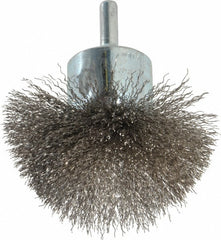 WEILER Weiler 90307 End Brush 3 in Stainless Steel Crimped Wire