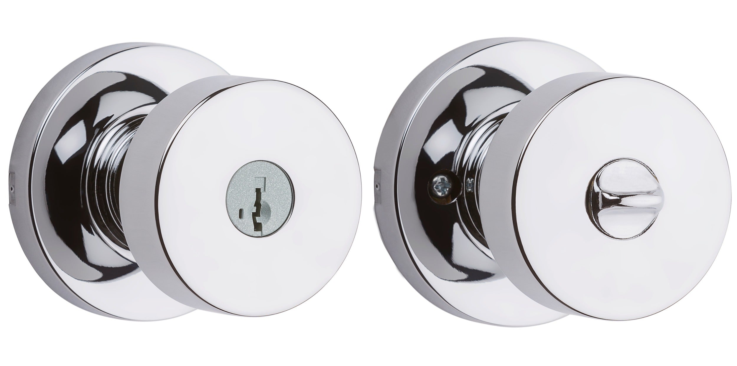 KWIKSET Kwikset 740PSKRDT-26S Pismo Entry Knob Lock Bright Chrome
