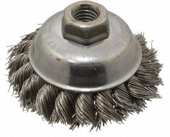 WEILER Weiler 94697 Knotted Cup Brush 3.5 in Stainless Steel