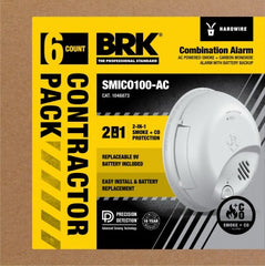 HONEYWELL Ademco Inc. 1046873 Smoke Co Alarm 120V Hardwire 6 Pack