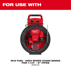 MILWAUKEE Milwaukee 48-53-2519 1/4 in x 35 ft Chain Snake Cable (35 ft) 48-53-3154