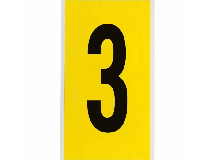 BRADY Brady 3470-3 34 Series repositionable number label 6 in (5 in x 9 in / 1 per card)