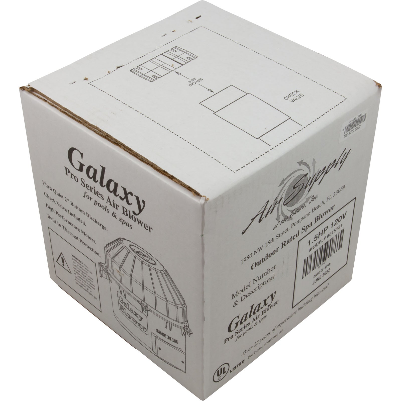 AIR SUPPLY Air Supply of the Future 6515131 Blower Air Supply Galaxy Pro 1.5hp 115v Replacement MPN