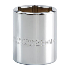 PROTO Proto J5428MH 28mm 6-point 1/2 Dr Hand Socket