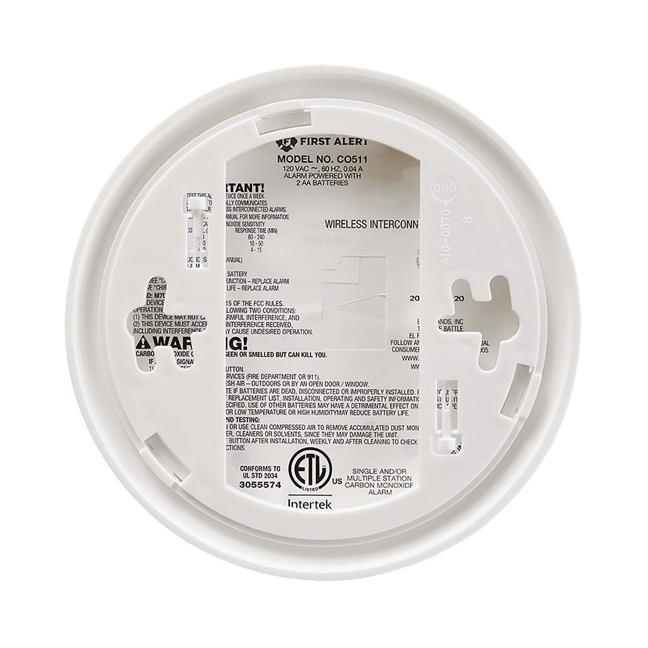 FIRST ALERT First Alert CO511 BRK Battery-operated Carbon Monoxide Detector with Voice Alert (2 AA)