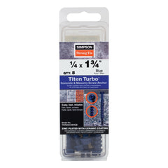 SIMPSON STRONG-TIE Simpson Strong-Tie TNT25134TFC75 1/4 x 1-3/4 Flat Titen Turbo (75 Tub)