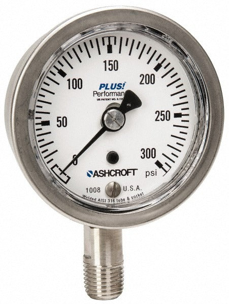 ASHCROFT Ashcroft 95489XLL Pressure Gauge 0-300 Psi 2.5 in Dial