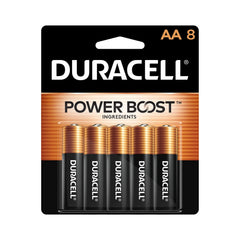 DURACELL Duracell MN1500B8Z Coppertop AA Alkaline Battery 1.5V DC (8 Pack)