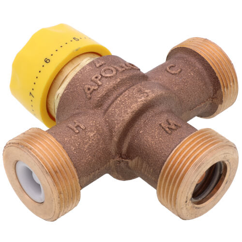 APOLLO VALVES Apollo Valves 34ALF-214-BS 3/4 Inch Solder Thermostat Mixing Valve