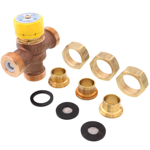 APOLLO VALVES Apollo Valves 34ALF-214-BS 3/4 Inch Solder Thermostat Mixing Valve