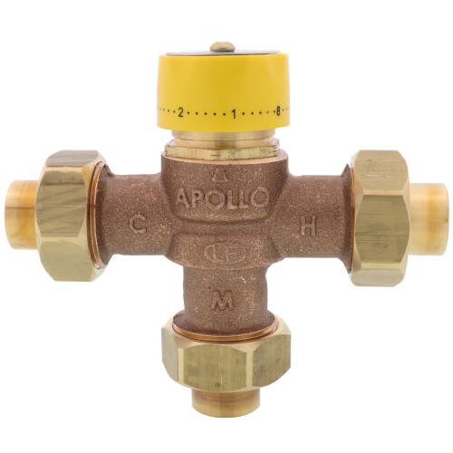 APOLLO VALVES Apollo Valves 34ALF-214-BS 3/4 Inch Solder Thermostat Mixing Valve