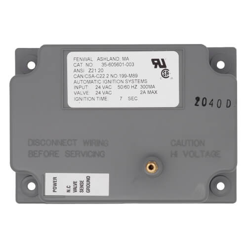 LAARS Fenwal 35-605601-003 Direct Spark Ignition Control Module 24V with 0 Sec Prepurge and 7 Sec TFI