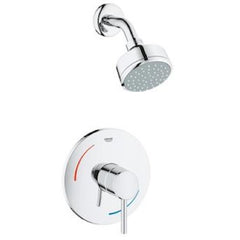 GROHE 35075001 Concetto Pressure Balance Valve Shower Combo Chrome Finish