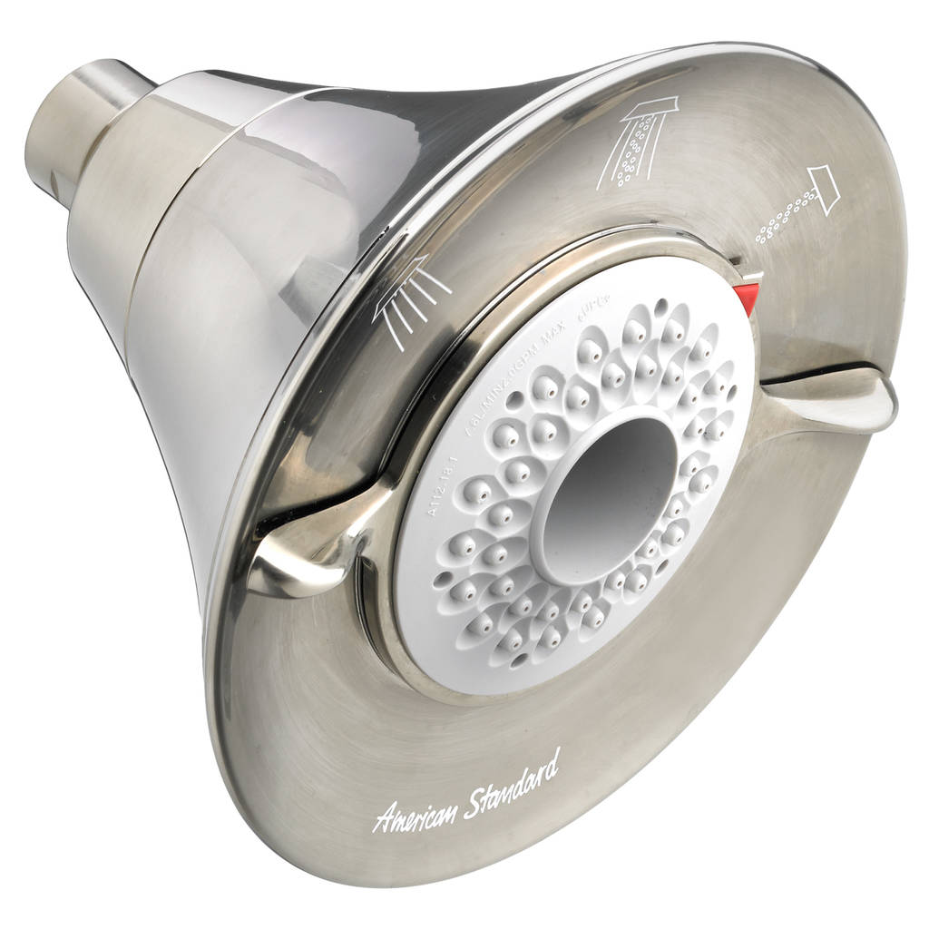 AMERICAN STANDARD American Standard 1660717.295 Flowise Satin Vandal Resistant Water-Saving 3 Function Showerhead