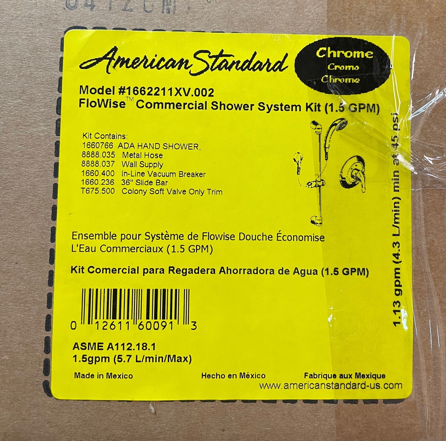 AMERICAN STANDARD 1662211XV.002 SHOWER HEADS