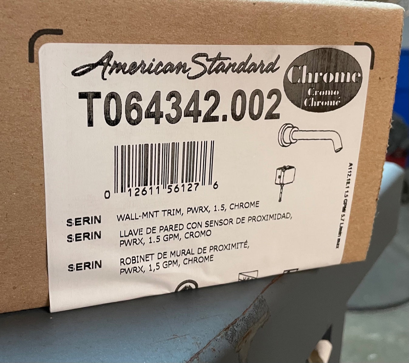 AMERICAN STANDARD AMERICAN STANDARD T064342.002 SERIN 1.5 GPM WALL MOUNT SENSOR POWERED OPERATED FAUCET TRIM KIT
