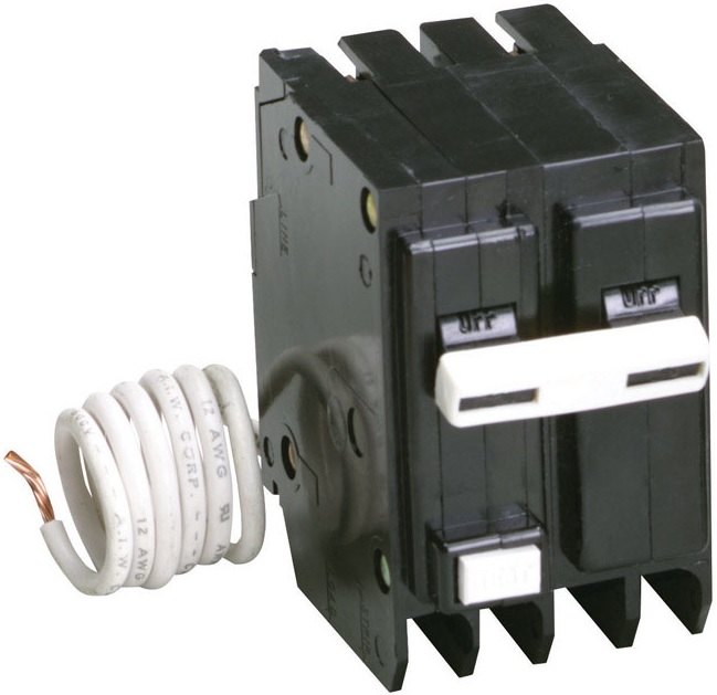 EATON EATON GFTCB250 Type GFTCB Ground Fault Circuit Breaker, 120/240 VAC, 50 A, 10 kA Interrupt, 2 Poles, Common Trip
