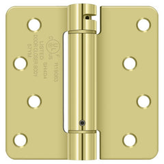 DELTANA Deltana DSH4R43 Radius Spring Hinge 4x4 Bright Brass